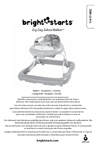 Manual Bright Starts 11477-WSC Zig Zag Zebra Baby Walker