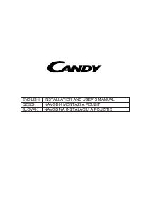 Manuál Candy CSD76MX Odsavač par