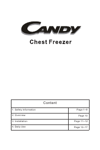 Instrukcja Candy CCHM 145/N Zamrażarka