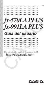 Manual de uso Casio FX-570LA Plus Calculadora