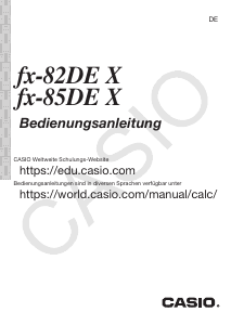 Bedienungsanleitung Casio FX-85DE X Rechner