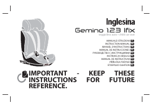 Instrukcja Inglesina Gemino 1.2.3. iFix Fotelik samochodowy