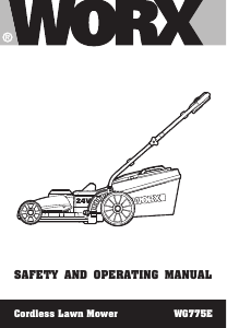 Manual Worx WG775E Lawn Mower