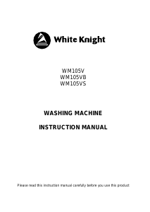 Manual White Knight WM105VB Washing Machine