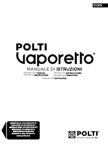 Manual Polti SV205 Vaporetto Máquina de limpar a vapor