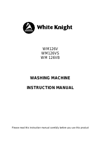 Manual White Knight WM126V Washing Machine