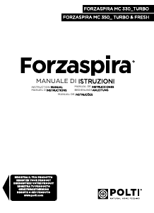 Manuale Polti MC350 Turbo & Fresh Forzaspira Aspirapolvere