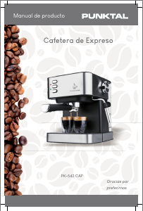 Manual de uso Punktal PK-542 CAF Máquina de café espresso