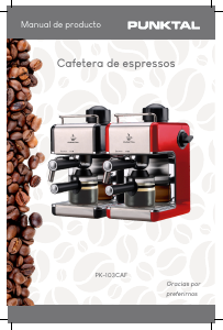 Manual de uso Punktal PK-103 CAF Máquina de café espresso