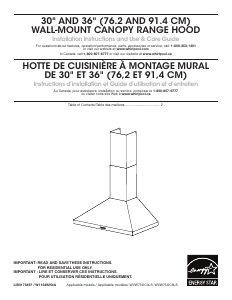 Manual Whirlpool WVW73UC6LS Cooker Hood