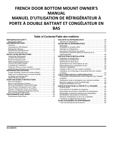 Mode d’emploi Whirlpool WRF532SMHW Réfrigérateur combiné