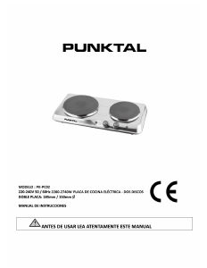 Manual de uso Punktal PK-PC02 Placa