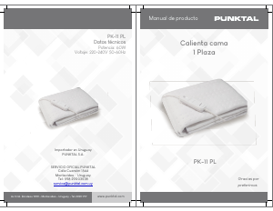 Manual Punktal ​PK-11 PL Electric Blanket