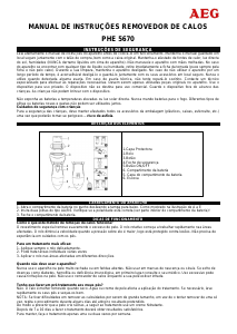 Manual AEG PHE 5670 Remoção de calo