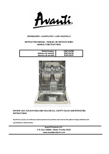 Mode d’emploi Avanti DWF24V3S Lave-vaisselle