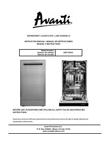 Manual Avanti DWT18V3S Dishwasher