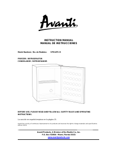 Manual Avanti VFR14PS-IS Freezer