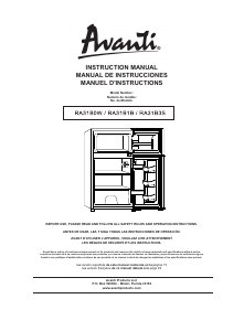 Manual de uso Avanti RA31B0W Frigorífico combinado