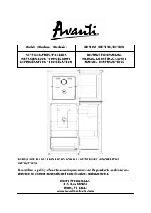 Manual Avanti FF7B0W Fridge-Freezer