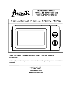 Mode d’emploi Avanti MM07K1B Micro-onde