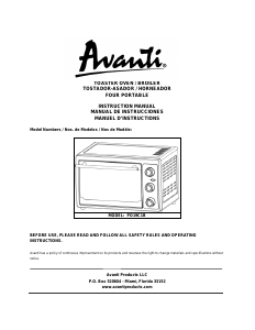 Manual Avanti PO19C1B Oven