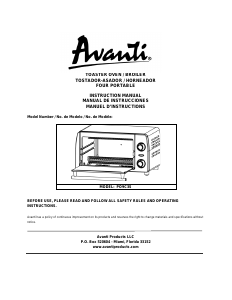 Manual Avanti PO9C3S Oven