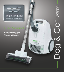 Manual Wertheim W2000 Dog and Cat Vacuum Cleaner
