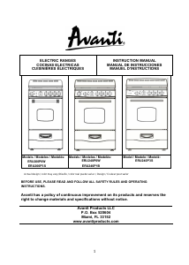 Mode d’emploi Avanti ERU200P0W Cuisinière