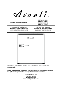 Manual Avanti RMRC17X1B-IS Refrigerator