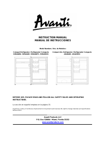 Manual Avanti AR4456SS Refrigerator