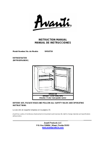 Manual Avanti RM24T1B Refrigerator