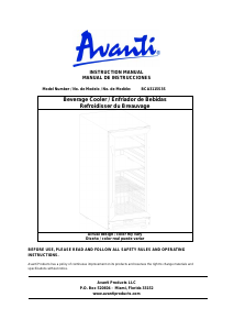 Manual Avanti BCA3115S3S Refrigerator