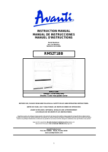 Manual de uso Avanti RM52T1BB Refrigerador