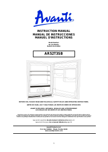 Manual Avanti AR52T3SB Refrigerator