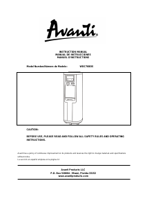 Handleiding Avanti WDC760I3S Waterdispenser