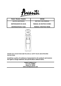 Handleiding Avanti WD360 Waterdispenser