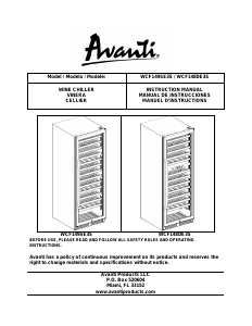 Manual Avanti WCF149SE3S Wine Cabinet