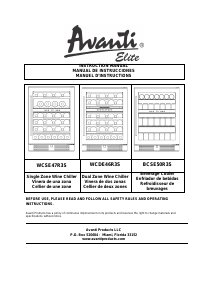 Manual Avanti WCSE47R3S Wine Cabinet