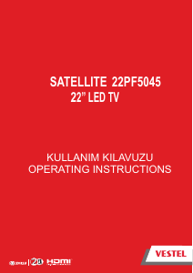 Kullanım kılavuzu Vestel 22PF5045 LED televizyon