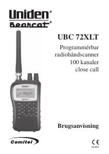 Brugsanvisning Uniden UBC 72XLT Bearcat Radioscanner