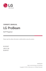 Manual LG GRU510N ProBeam Projector