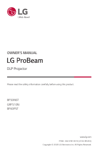 Manual LG BF60PST ProBeam Projector