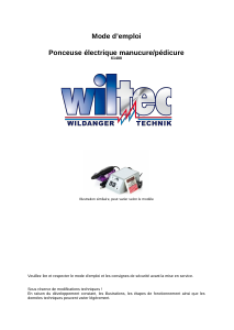 Mode d’emploi Wiltec 61488 Ensemble manucure-pédicure