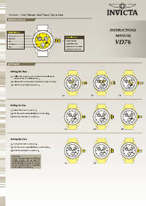 Handleiding Invicta Speedway 21968 Horloge