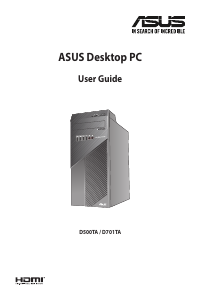 Manual Asus D701TA ExpertCenter D7 Tower Desktop Computer