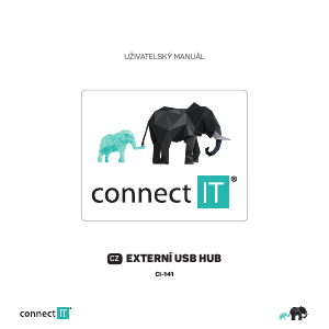 Manuál Connect IT CI-141 Rozbočovač USB