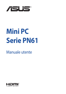 Manuale Asus PN61S Mini PC Desktop