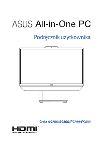 Instrukcja Asus E5400WFP Zen AIO Komputer stacjonarny