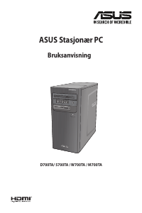 Bruksanvisning Asus M700TA ExpertCenter M7 Tower Datamaskin