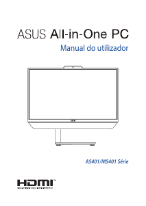 Manual Asus A5401 Zen AiO 24 Computador de secretária
